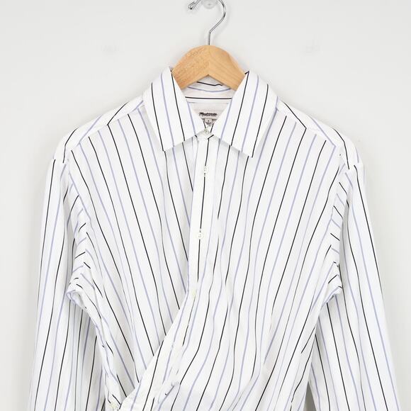 Madewell White Striped Button Down Shirt - Picture 6 of 12